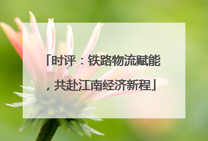 时评：铁路物流赋能，共赴江南经济新程