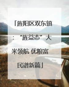 旌阳区双东镇：“旌益态”大米领航 优粮富民谱新篇