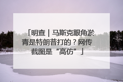 明查｜马斯克眼角淤青是特朗普打的？网传截图是“高仿”