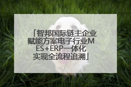 智邦国际链主企业赋能方案电子行业MES+ERP一体化实现全流程追溯