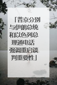 普京分别与伊朗总统和以色列总理通电话 强调重启谈判重要性