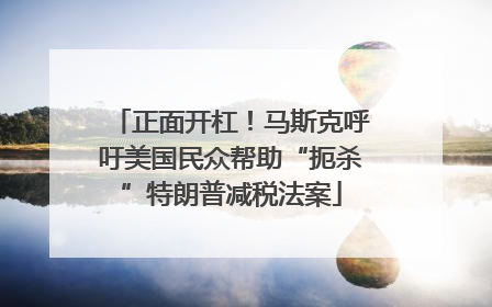 正面开杠！马斯克呼吁美国民众帮助“扼杀”特朗普减税法案