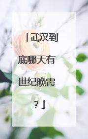 武汉到底哪天有世纪晚霞？