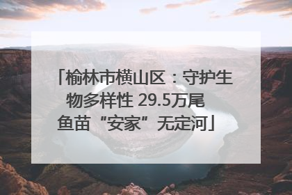 榆林市横山区：守护生物多样性 29.5万尾鱼苗“安家”无定河