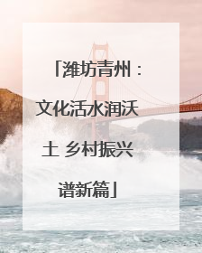 潍坊青州：文化活水润沃土 乡村振兴谱新篇