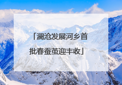 澜沧发展河乡首批春蚕茧迎丰收