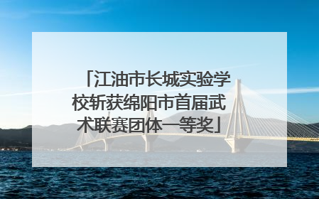 江油市长城实验学校斩获绵阳市首届武术联赛团体一等奖