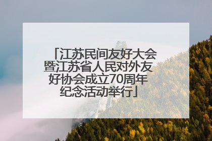 江苏民间友好大会暨江苏省人民对外友好协会成立70周年纪念活动举行