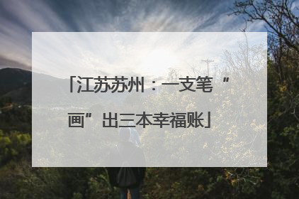 江苏苏州：一支笔“画”出三本幸福账