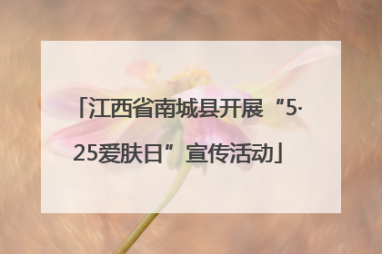 江西省南城县开展“5·25爱肤日”宣传活动