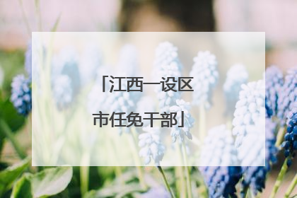 江西一设区市任免干部