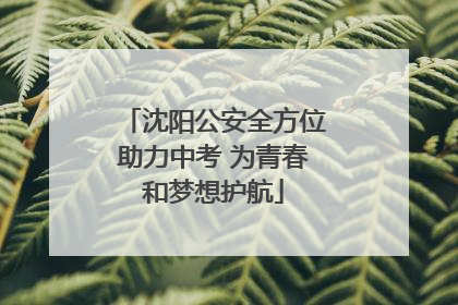 沈阳公安全方位助力中考 为青春和梦想护航