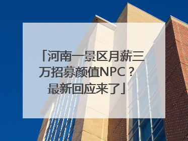 河南一景区月薪三万招募颜值NPC？最新回应来了