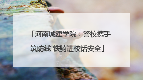 河南城建学院：警校携手筑防线 铁骑进校话安全