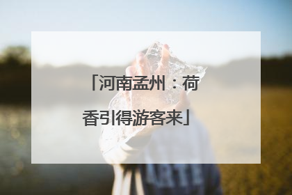 河南孟州：荷香引得游客来