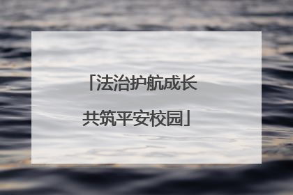 法治护航成长 共筑平安校园