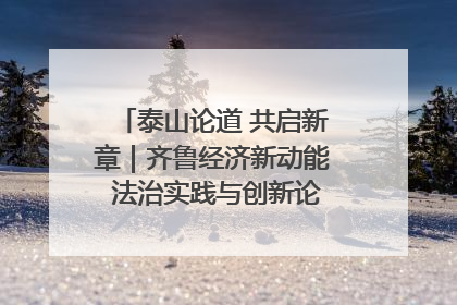泰山论道 共启新章｜齐鲁经济新动能 法治实践与创新论坛成功举办