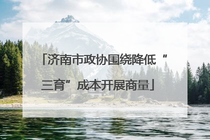 济南市政协围绕降低“三育”成本开展商量