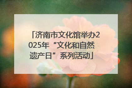 济南市文化馆举办2025年“文化和自然遗产日”系列活动