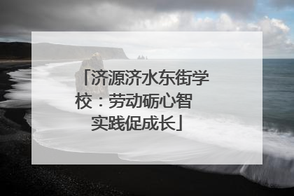 济源济水东街学校：劳动砺心智 实践促成长