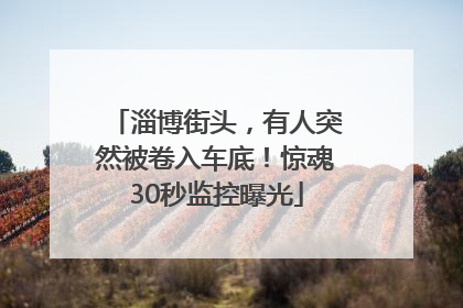 淄博街头，有人突然被卷入车底！惊魂30秒监控曝光