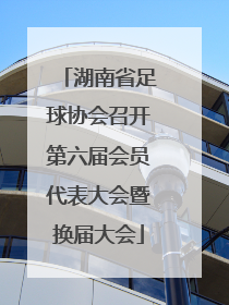 湖南省足球协会召开第六届会员代表大会暨换届大会