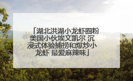 湖北洪湖小龙虾圈粉美国小伙埃文凯尔 沉浸式体验捕捞和爆炒小龙虾 最爱麻辣味