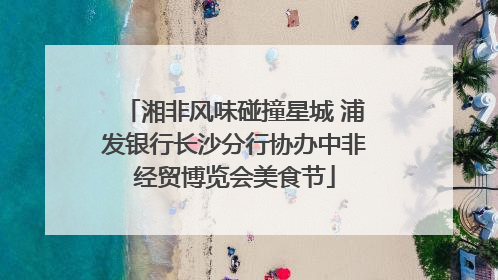 湘非风味碰撞星城 浦发银行长沙分行协办中非经贸博览会美食节