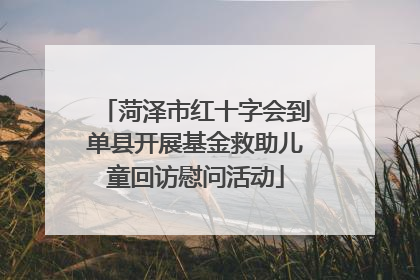 菏泽市红十字会到单县开展基金救助儿童回访慰问活动