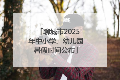 聊城市2025年中小学、幼儿园暑假时间公布