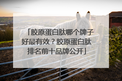 胶原蛋白肽哪个牌子好最有效？胶原蛋白肽排名前十品牌公开