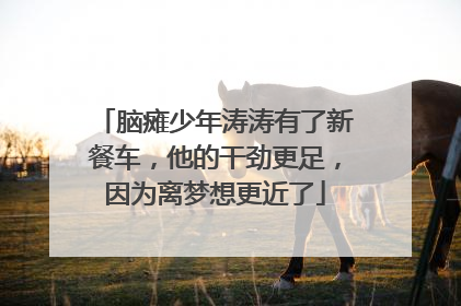 脑瘫少年涛涛有了新餐车，他的干劲更足，因为离梦想更近了