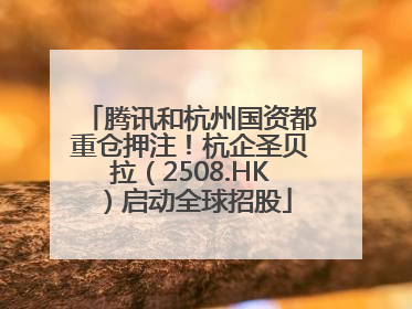 腾讯和杭州国资都重仓押注！杭企圣贝拉（2508.HK）启动全球招股