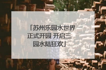 苏州乐园水世界正式开园 开启三园水陆狂欢
