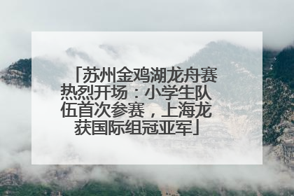苏州金鸡湖龙舟赛热烈开场：小学生队伍首次参赛，上海龙获国际组冠亚军