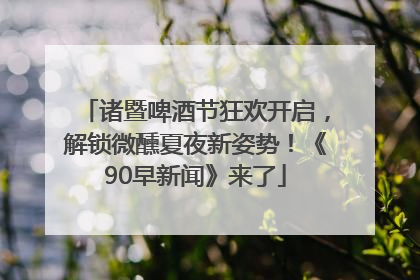 诸暨啤酒节狂欢开启，解锁微醺夏夜新姿势！《90早新闻》来了