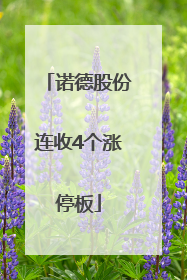 诺德股份连收4个涨停板