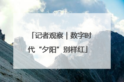 记者观察｜数字时代“夕阳”别样红