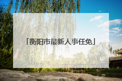 衡阳市最新人事任免