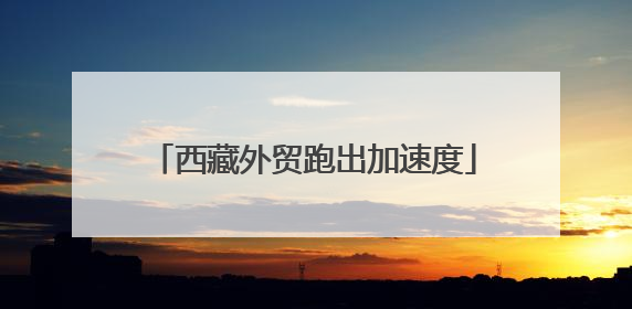 西藏外贸跑出加速度