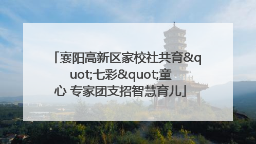 襄阳高新区家校社共育"七彩"童心 专家团支招智慧育儿