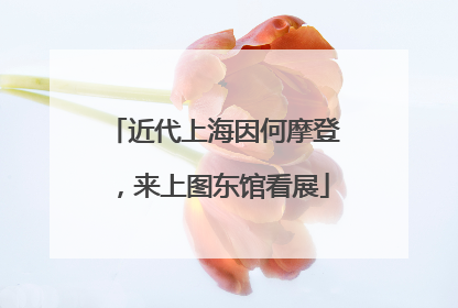 近代上海因何摩登，来上图东馆看展