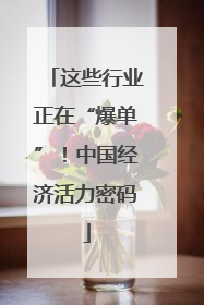 这些行业正在“爆单”！中国经济活力密码