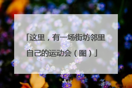 这里，有一场街坊邻里自己的运动会（图）
