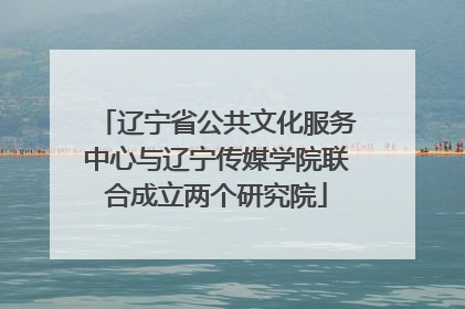 辽宁省公共文化服务中心与辽宁传媒学院联合成立两个研究院