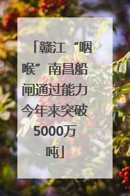 赣江“咽喉”南昌船闸通过能力今年来突破5000万吨
