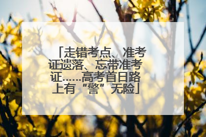 走错考点、准考证遗落、忘带准考证……高考首日路上有“警”无险