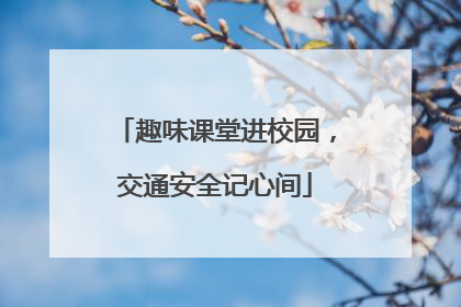 趣味课堂进校园，交通安全记心间