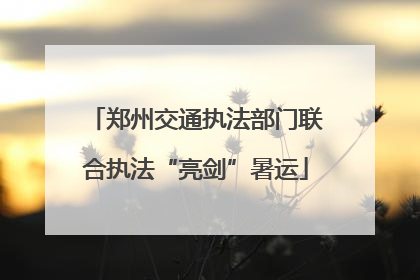 郑州交通执法部门联合执法“亮剑”暑运