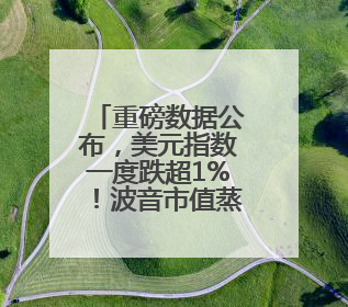 重磅数据公布，美元指数一度跌超1%！波音市值蒸发超600亿元